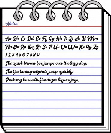 Aloha Regular animated font preview