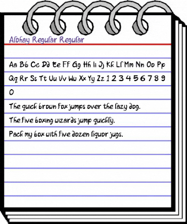 Alohay Regular Regular animated font preview