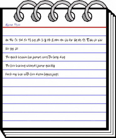 Alona Free Regular animated font preview