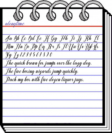 Alongtime Regular animated font preview