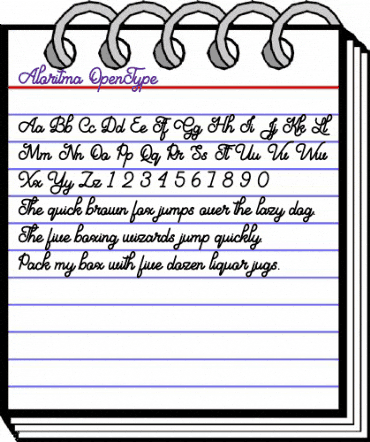 Aloritma Regular animated font preview