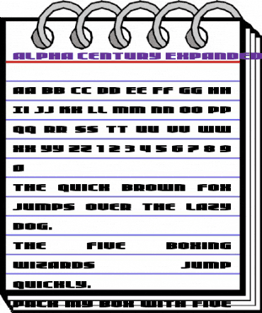 Alpha Century Expanded Regular animated font preview