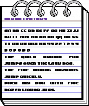 Alpha Century Regular animated font preview