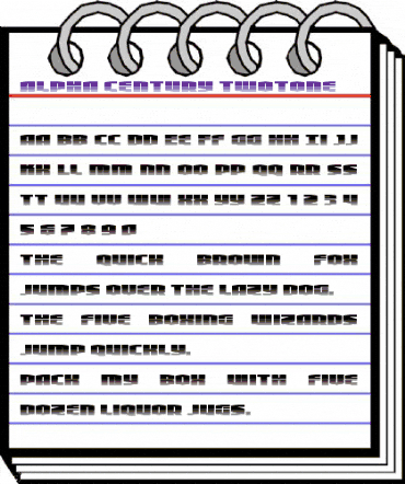 Alpha Century Twotone Regular animated font preview