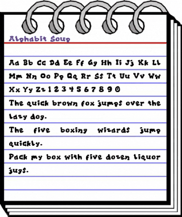 Alphabit Soup Regular animated font preview