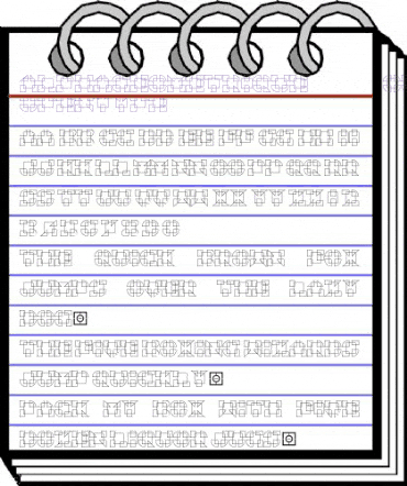 AlphaGeometrique Outline animated font preview