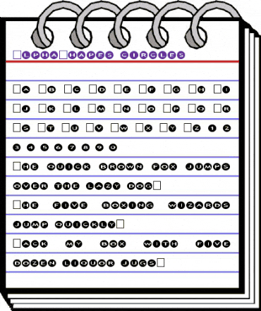 AlphaShapes circles Normal animated font preview