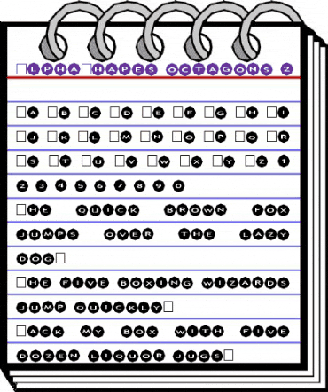 AlphaShapes octagons 2 Normal animated font preview