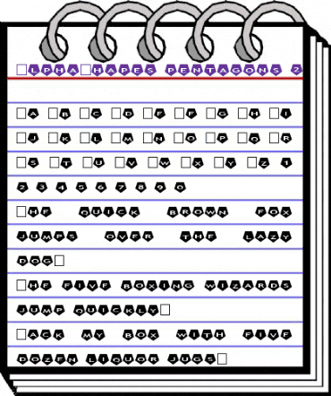 AlphaShapes pentagons 2 Normal animated font preview