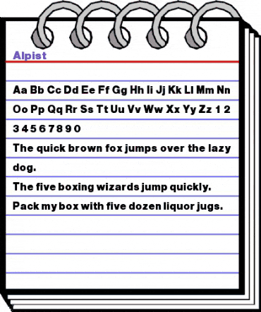 Alpist Regular animated font preview