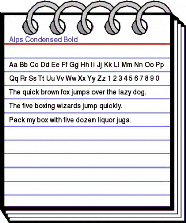 Alps-Condensed Bold animated font preview
