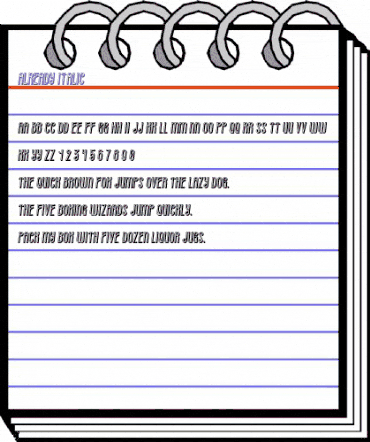 Already Italic animated font preview