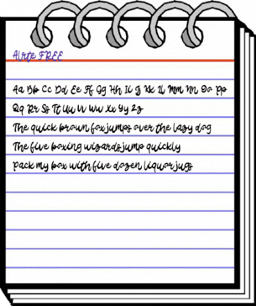 Alrte FREE Regular animated font preview