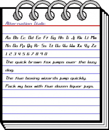 Alternation Italic animated font preview