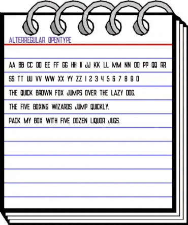 Alter Regular Regular animated font preview Alter Regular Regular animated font preview