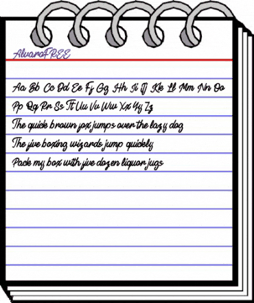 Alvaro FREE Regular animated font preview