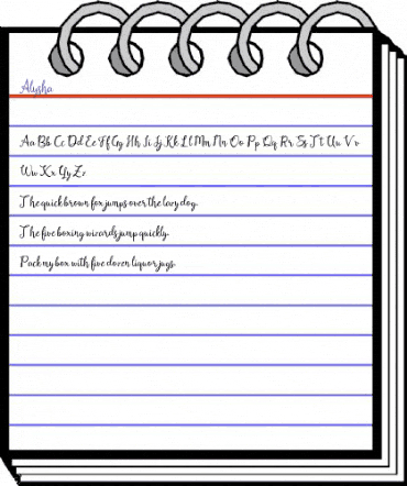 Alysha Regular animated font preview