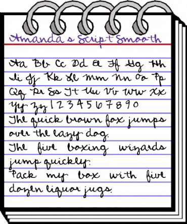 Amanda's Script Smooth Regular animated font preview