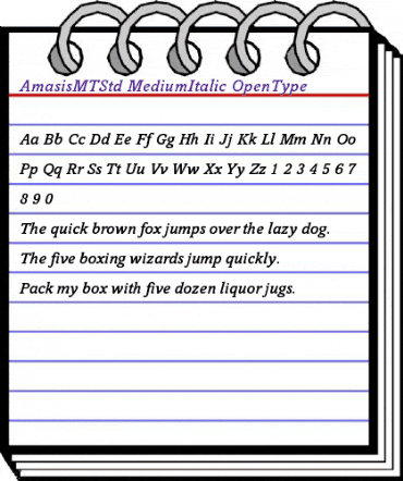 Amasis MT Std Medium Italic animated font preview Amasis MT Std Medium Italic animated font preview