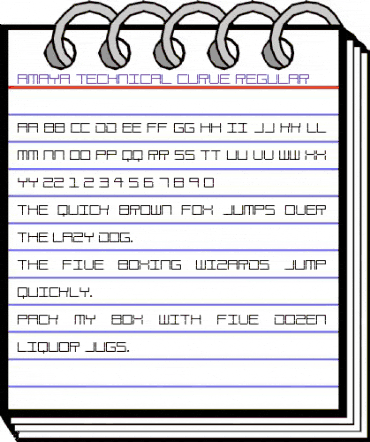 Amaya Technical Curve Regular animated font preview