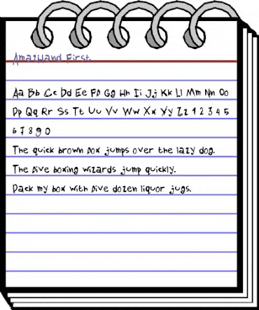 AmazHand_First Regular animated font preview