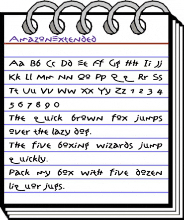 AmazonExtended Regular animated font preview