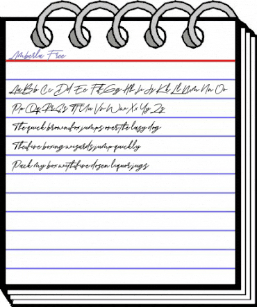 Amberla Free Regular animated font preview