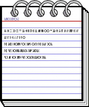 Ambidextrose Regular animated font preview