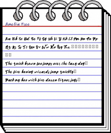 Amelia Free Regular animated font preview