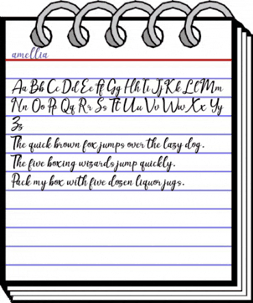 amellia Regular animated font preview