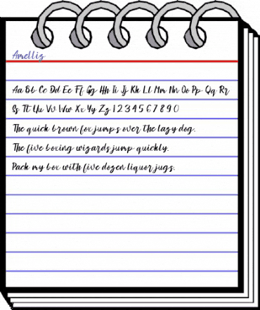 Amelliz Regular animated font preview