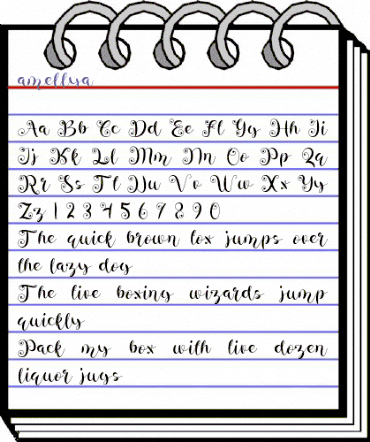amellya Regular animated font preview