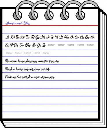 America and Stars Regular animated font preview