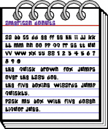 American Donuts Regular animated font preview