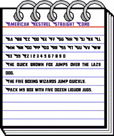 American Kestrel Straight Cond Condensed animated font preview