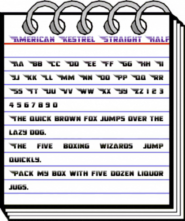 American Kestrel Straight Half Regular animated font preview