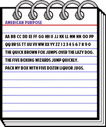 American Purpose Regular animated font preview