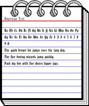 American Text Regular animated font preview