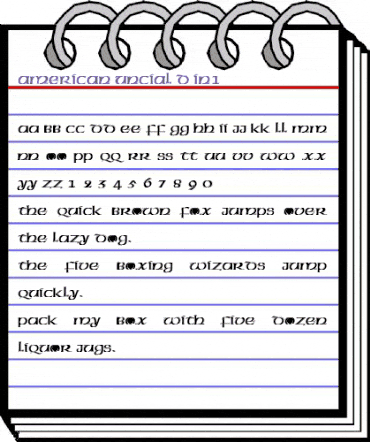 American Uncial D In1 Regular animated font preview