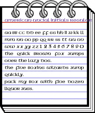 American Uncial Initials Regular animated font preview American Uncial Initials Regular animated font preview