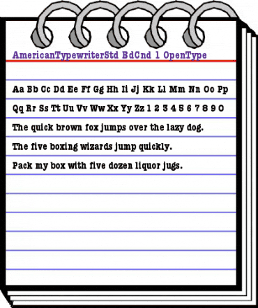 ITC American Typewriter Std Bold Condensed animated font preview ITC American Typewriter Std Bold Condensed animated font preview