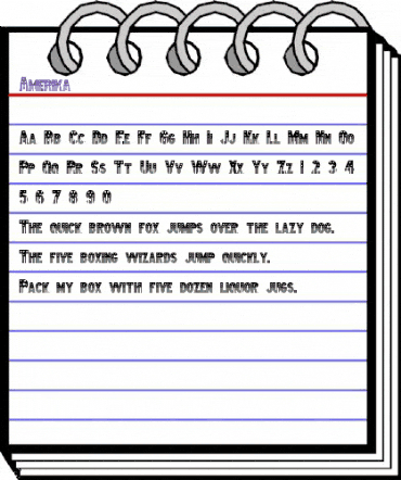 Amerika Regular animated font preview Amerika Regular animated font preview