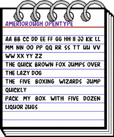 Amerio Rough Regular animated font preview