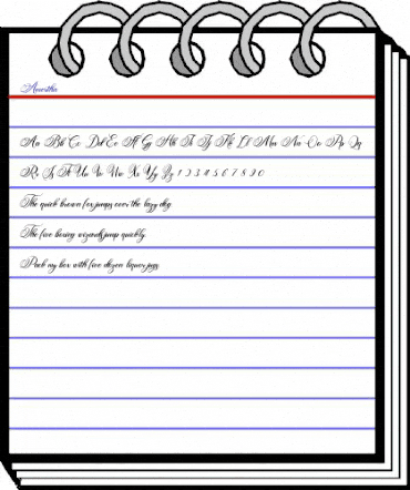 Amertha Regular animated font preview