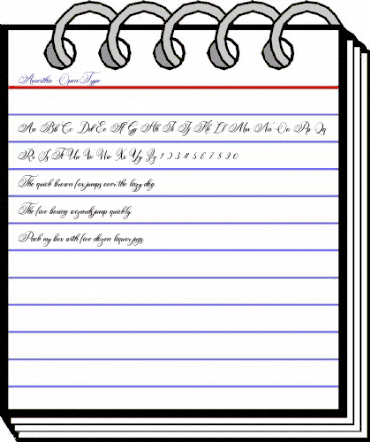 Amertha Regular animated font preview