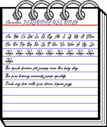Amertha PERSONAL USE ONLY Regular animated font preview