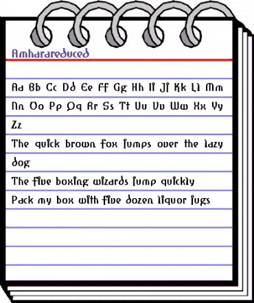 Amhara reduced Regular animated font preview Amhara reduced Regular animated font preview