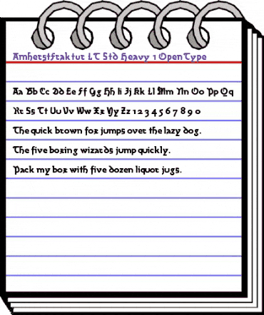 AmherstFraktur LT Std Heavy Regular animated font preview