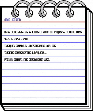 Amid Verrion Regular animated font preview