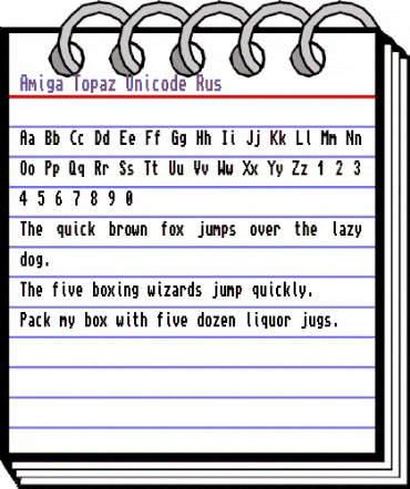 Amiga Topaz Unicode Rus Regular animated font preview